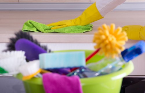 Professional sofa cleaning service in a Hackney home with fabric upholstery
