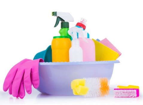 Kitchen and bathroom domestic cleaning tasks in a Hackney flat