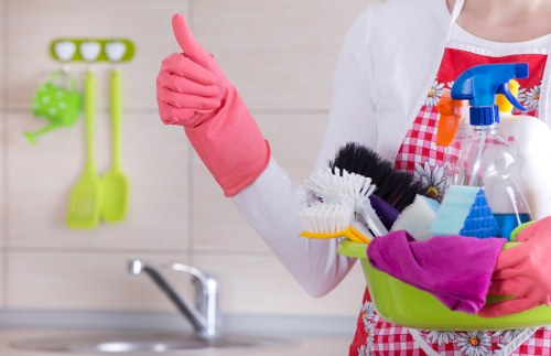 Mixed household and office items sorted for responsible clearance in Hackney