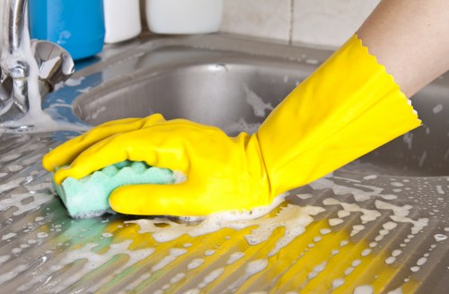 Bathroom deep cleaning as part of move in cleaning in Hackney