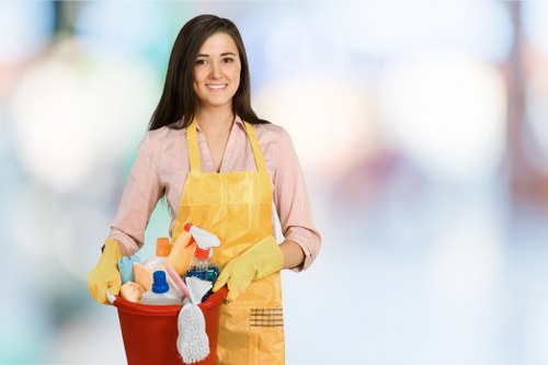 Professional carpet cleaning in a Hackney commercial property with limited access